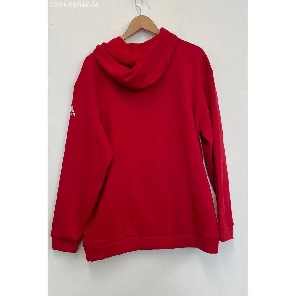 Adidas Red‎ Nebraska Huskers Horseshoe/Rose Hoodie - Size L - Picture 6 of 6